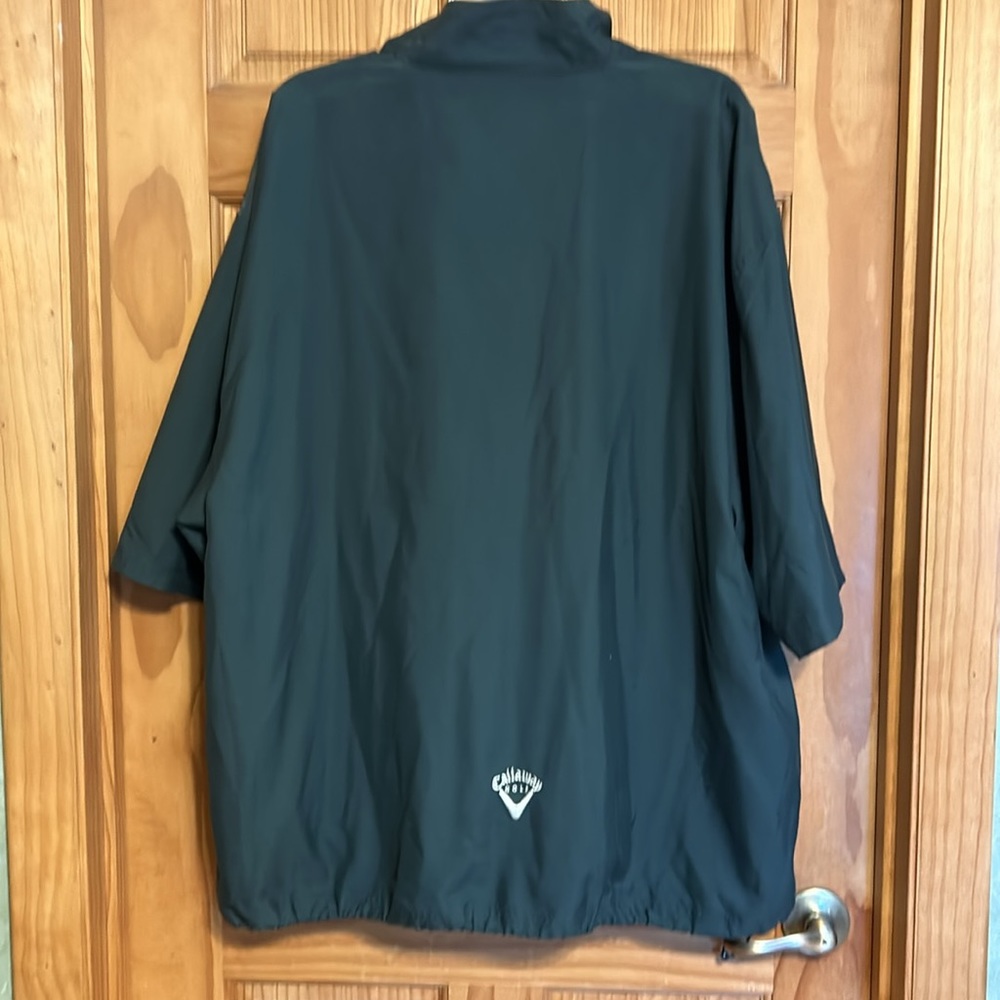 Men’s Callaway Golf 3/4 Sleeve and Zip Wind Shirt Dark Green Size XXL - Picture 3 of 3
